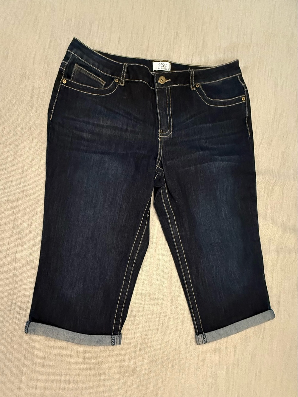 OSO Casuals Slimming Dark Indigo Cropped Jeans - Women’s Ankle Crop